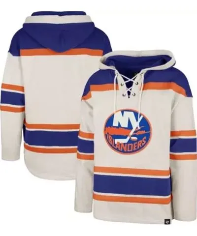 '47 Men's NHL New York Islanders Rockaway Lacer Pullover Hoodie