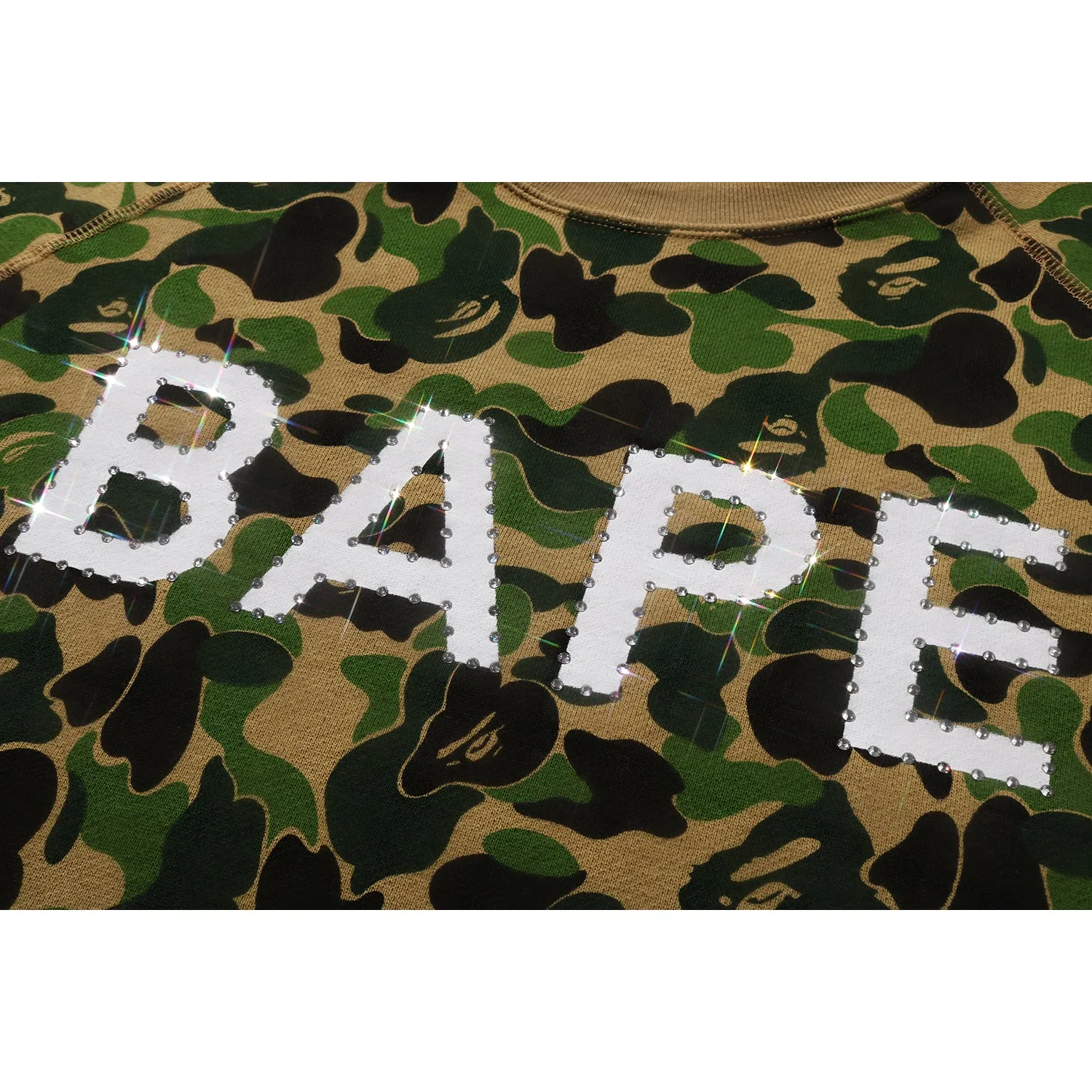 ABC CAMO CRYSTAL STONE CREWNECK MENS