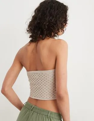 Aerie Crochet Sweater Tube Top-