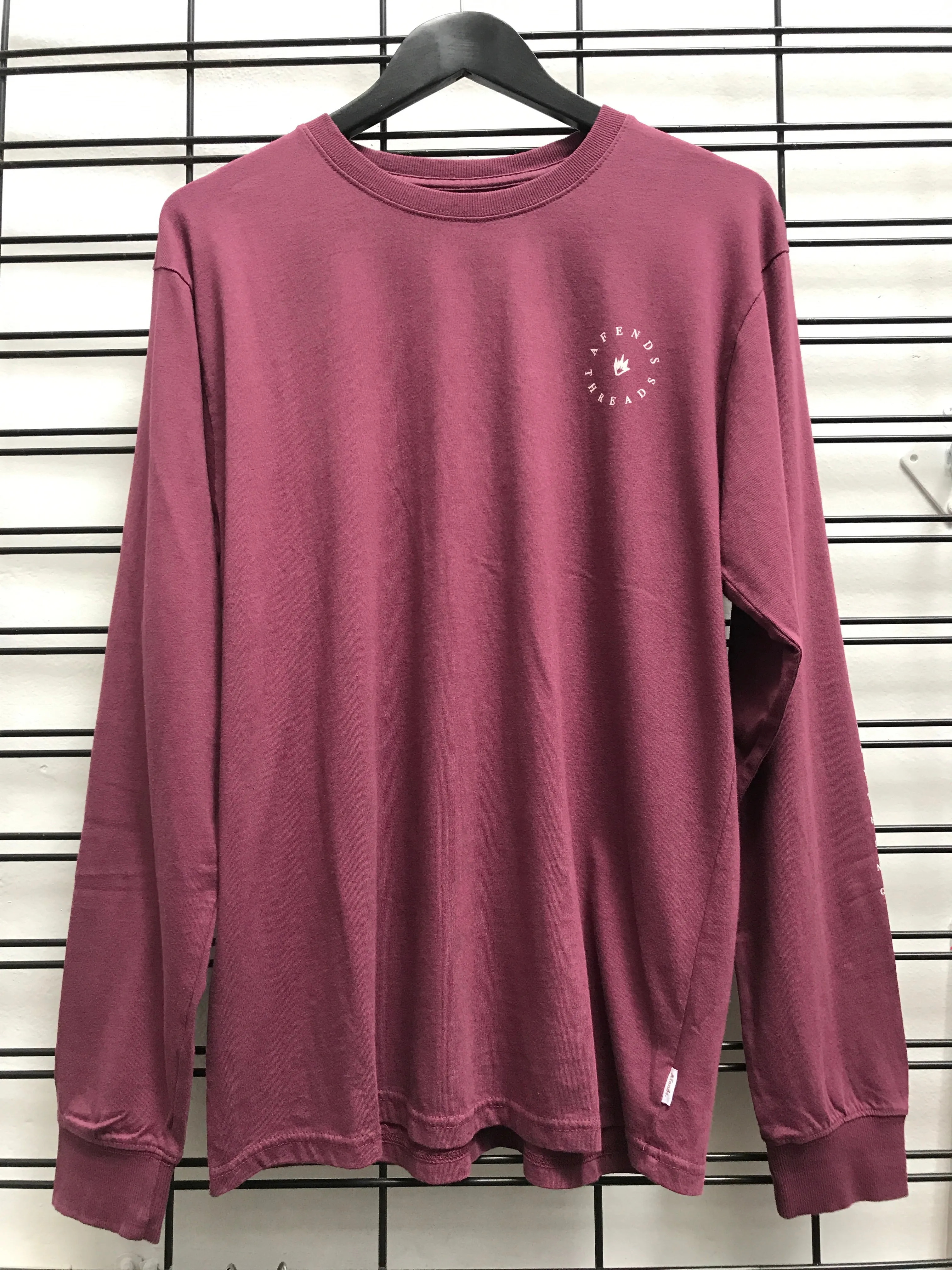 Afends Established Retro Fit Long Sleeve Tee Rose M191062