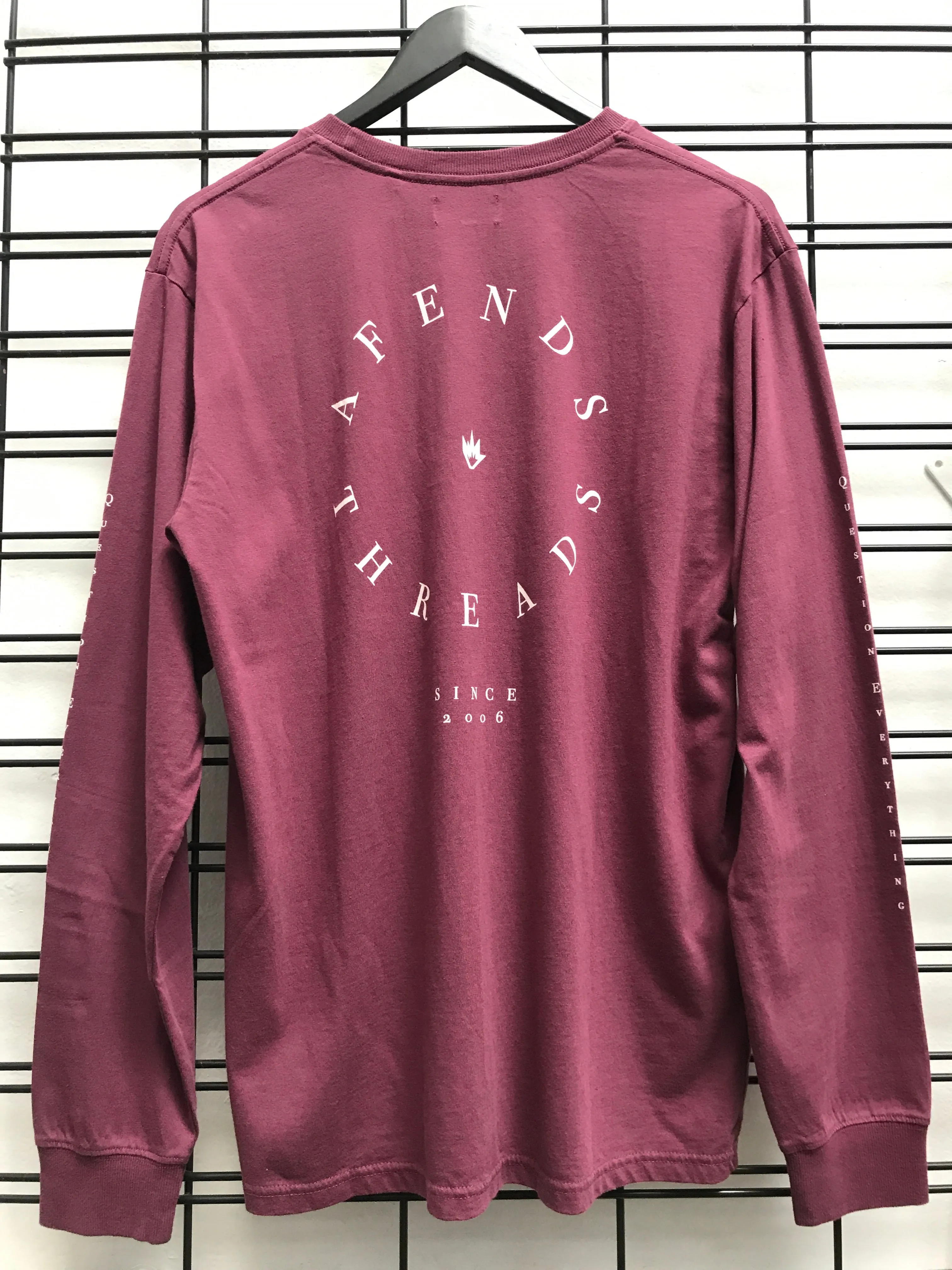 Afends Established Retro Fit Long Sleeve Tee Rose M191062