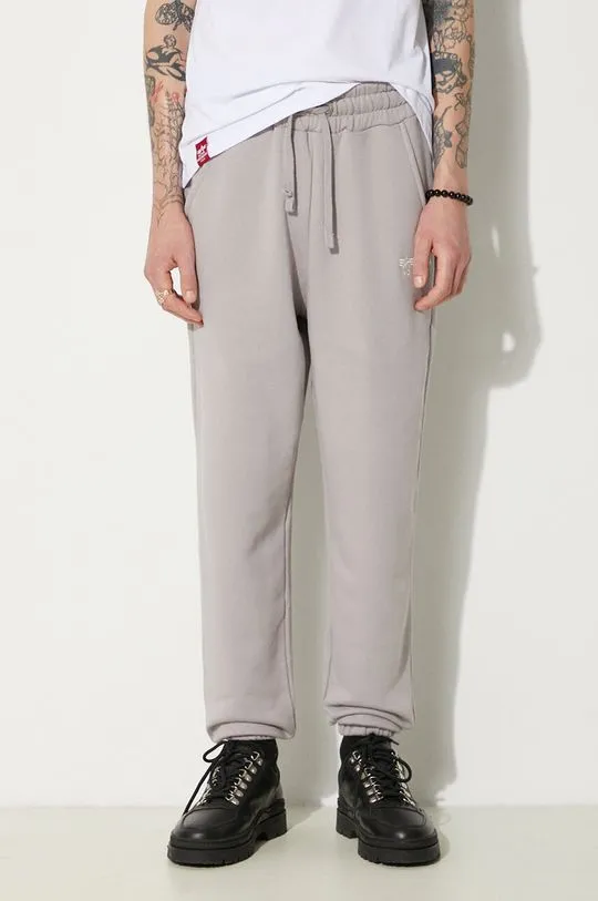 Alpha Industries cotton joggers gray color