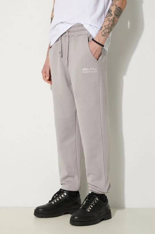 Alpha Industries cotton joggers gray color