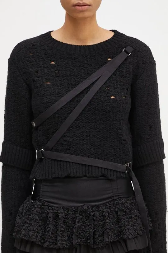 Andersson Bell woolen jumper Nora Strap Knit Pullover women’s black color atb1196w