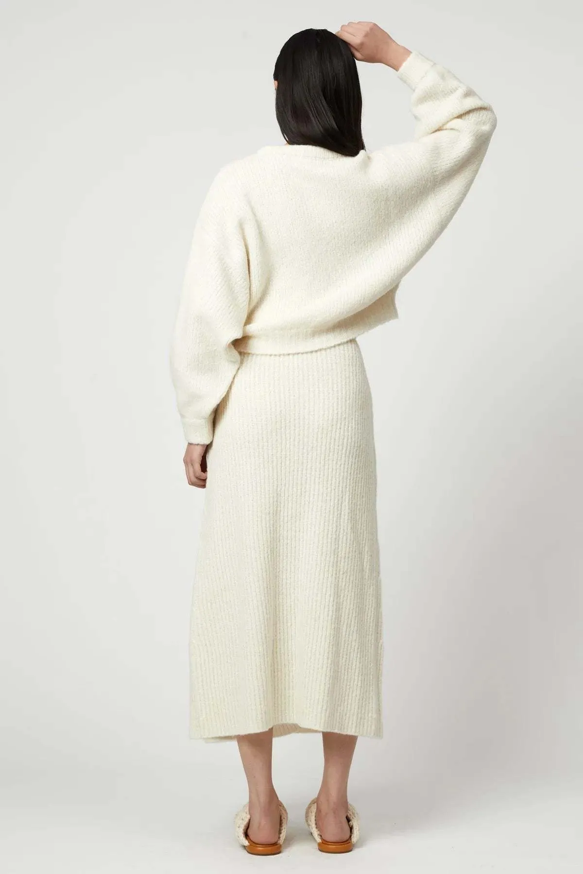 Balloon Sleeve Sweater - Cream