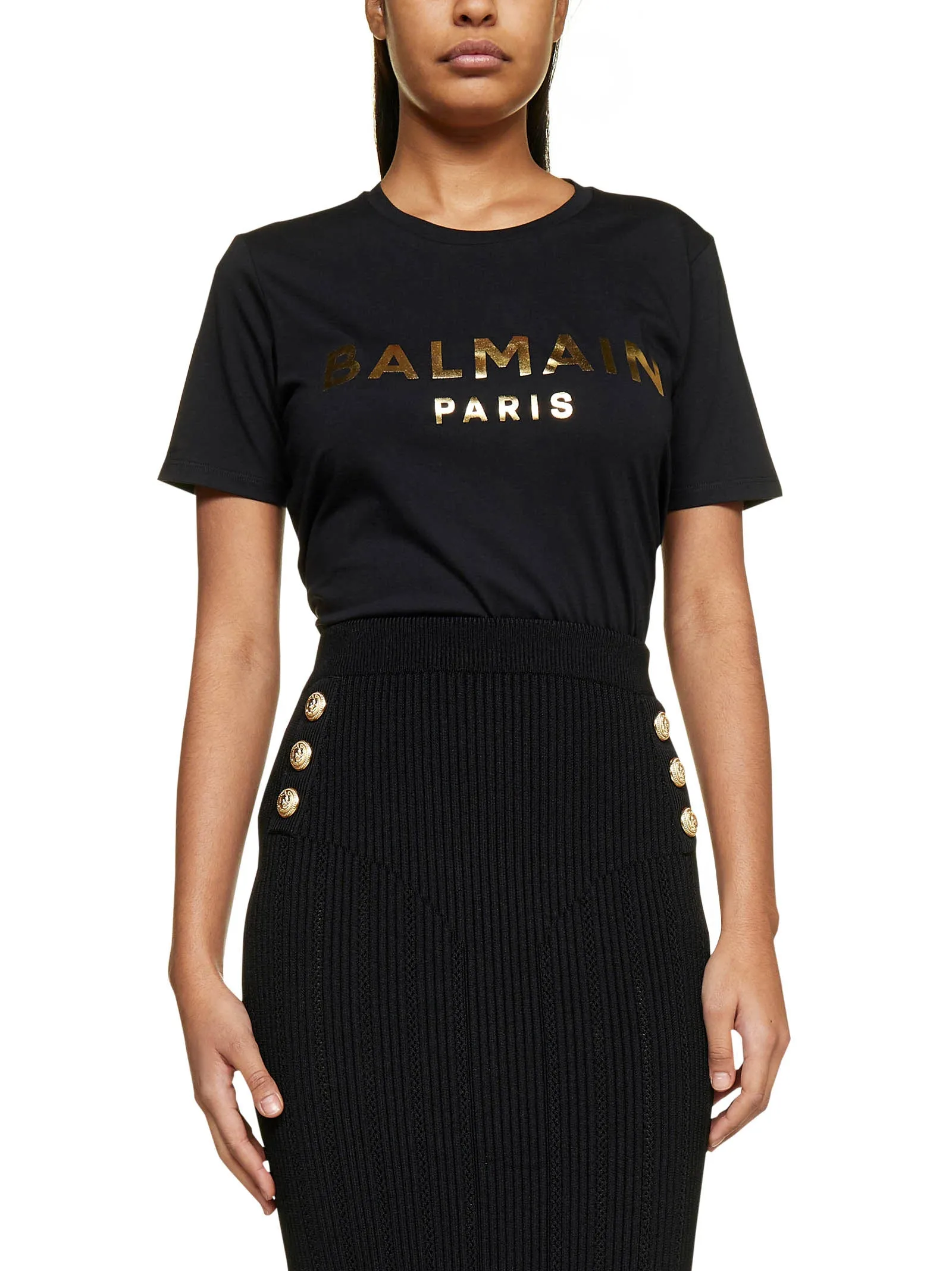 Balmain Logo Printed Crewneck T-Shirt