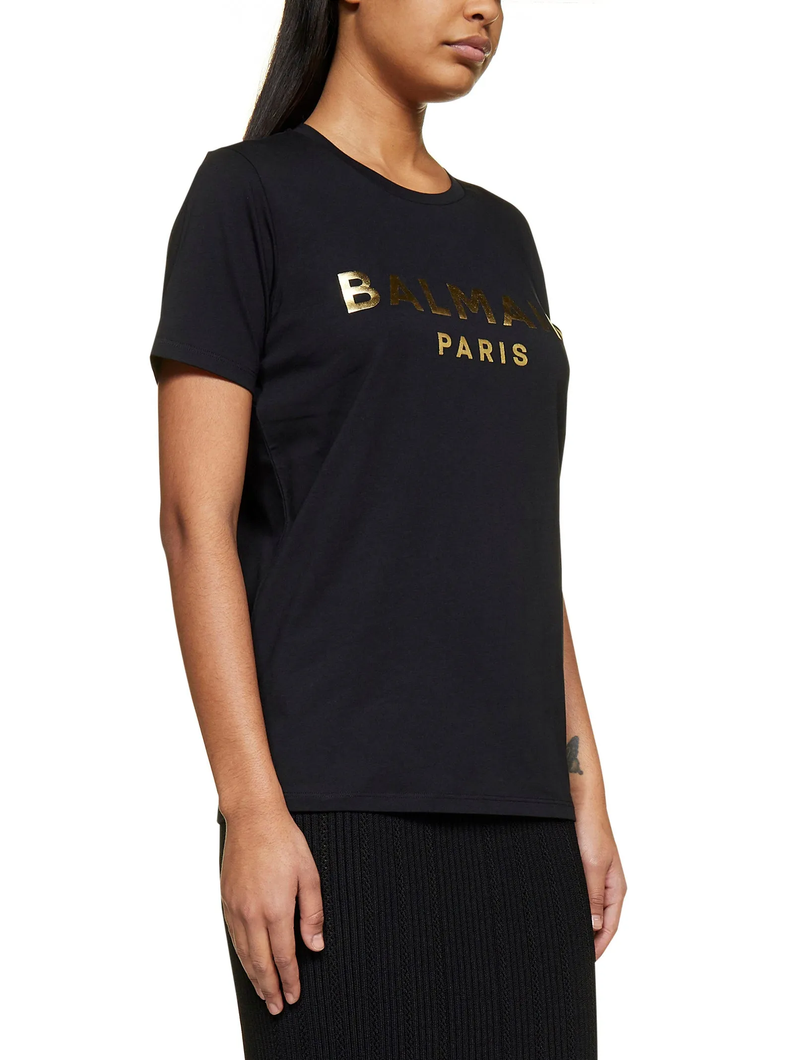 Balmain Logo Printed Crewneck T-Shirt