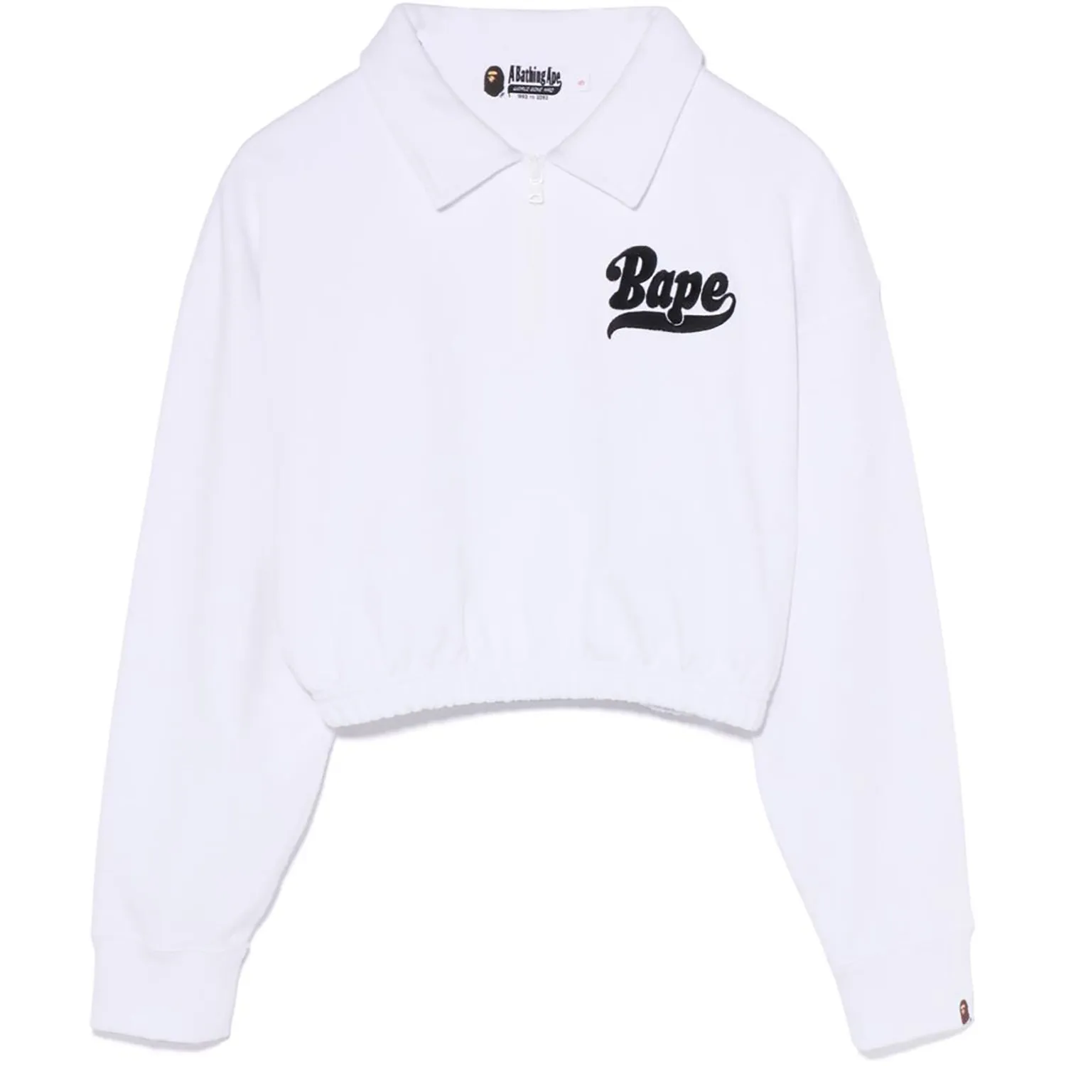 BAPE HALF ZIP CROPPED CREWNECK LADIES