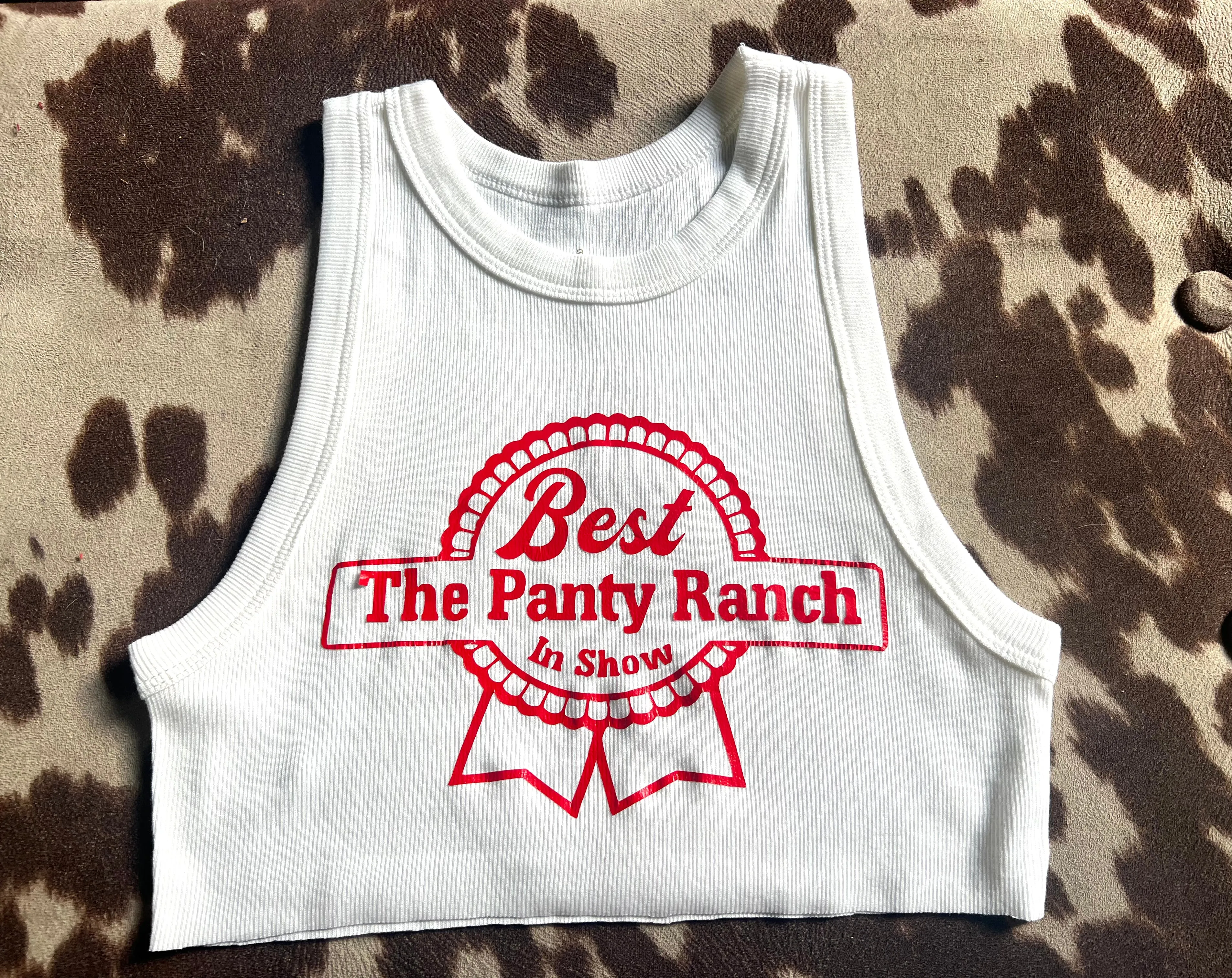 Best in Show Panty Ranch Tank - White