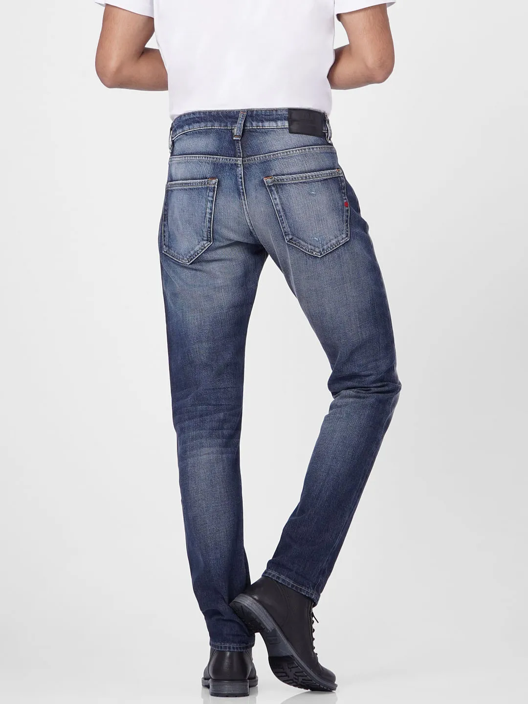 Blue Low Rise Tim Slim Fit Jeans