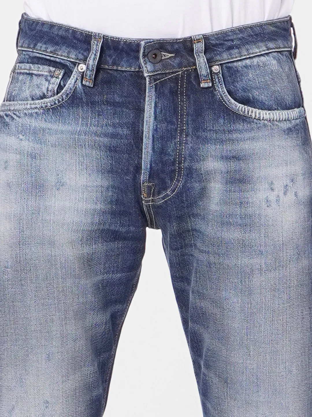 Blue Low Rise Tim Slim Fit Jeans