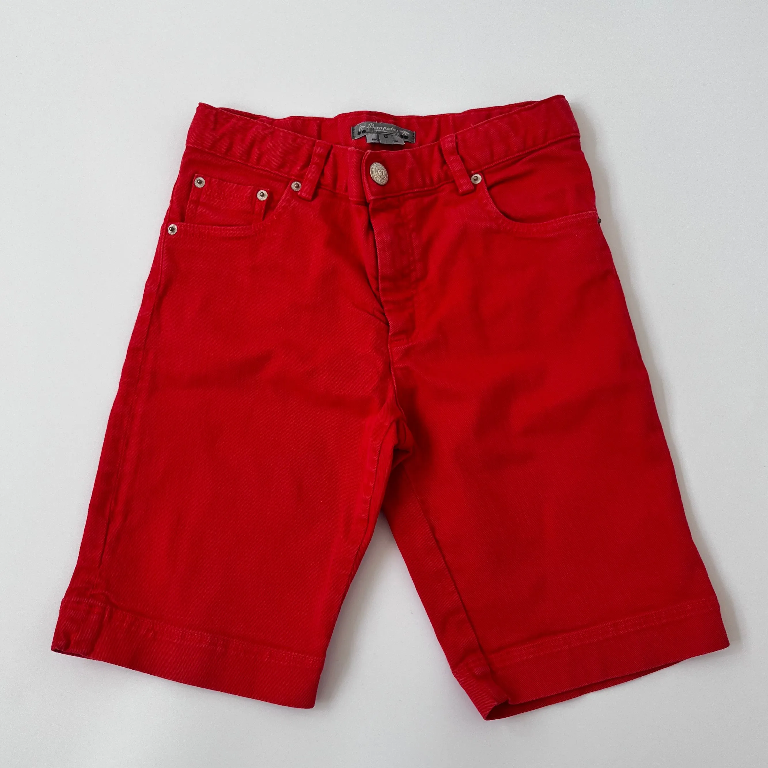 Bonpoint Red Denim Shorts: 8 Years