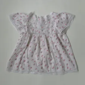 Bonpoint Rose Print Blouse With Lace Trim: 8 Years