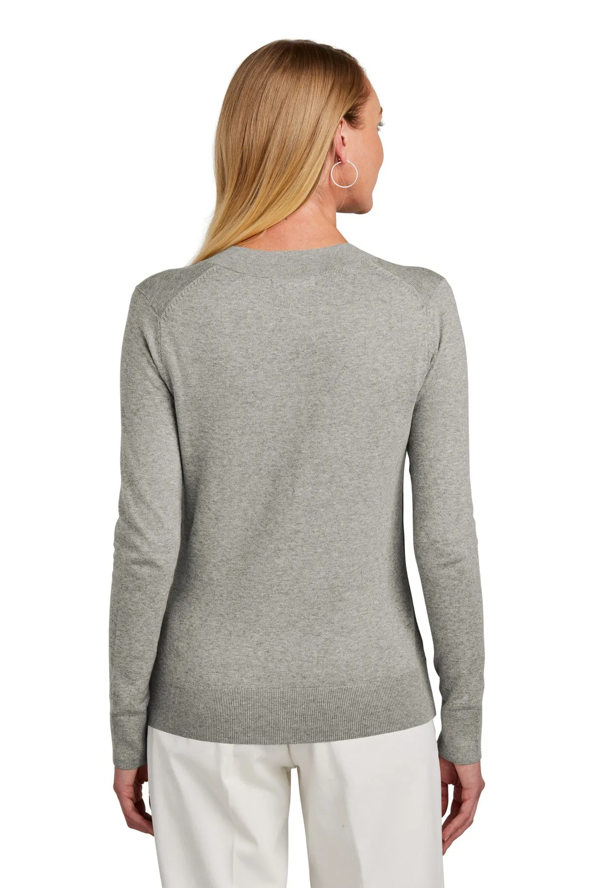 Brooks Brothers Women's Cotton Stretch V-Neck Sweater. BB18401