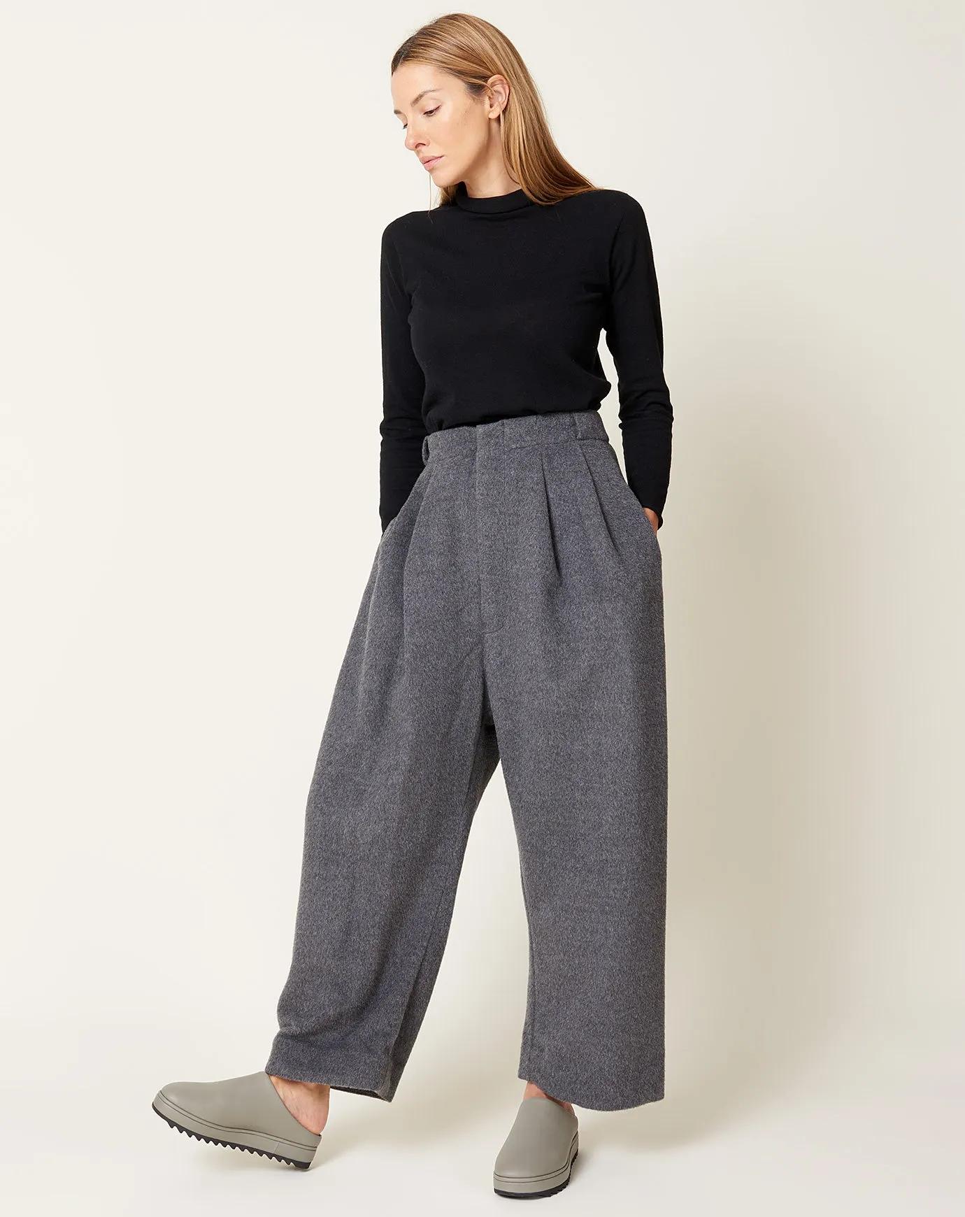 Brushed Trouser in Charcoal