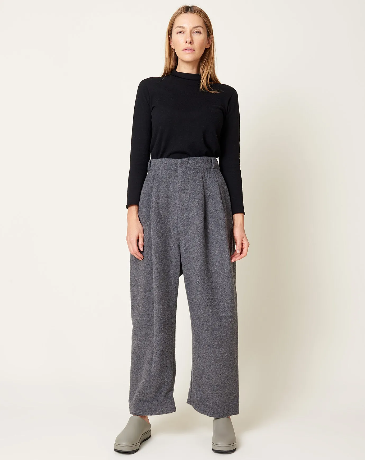 Brushed Trouser in Charcoal