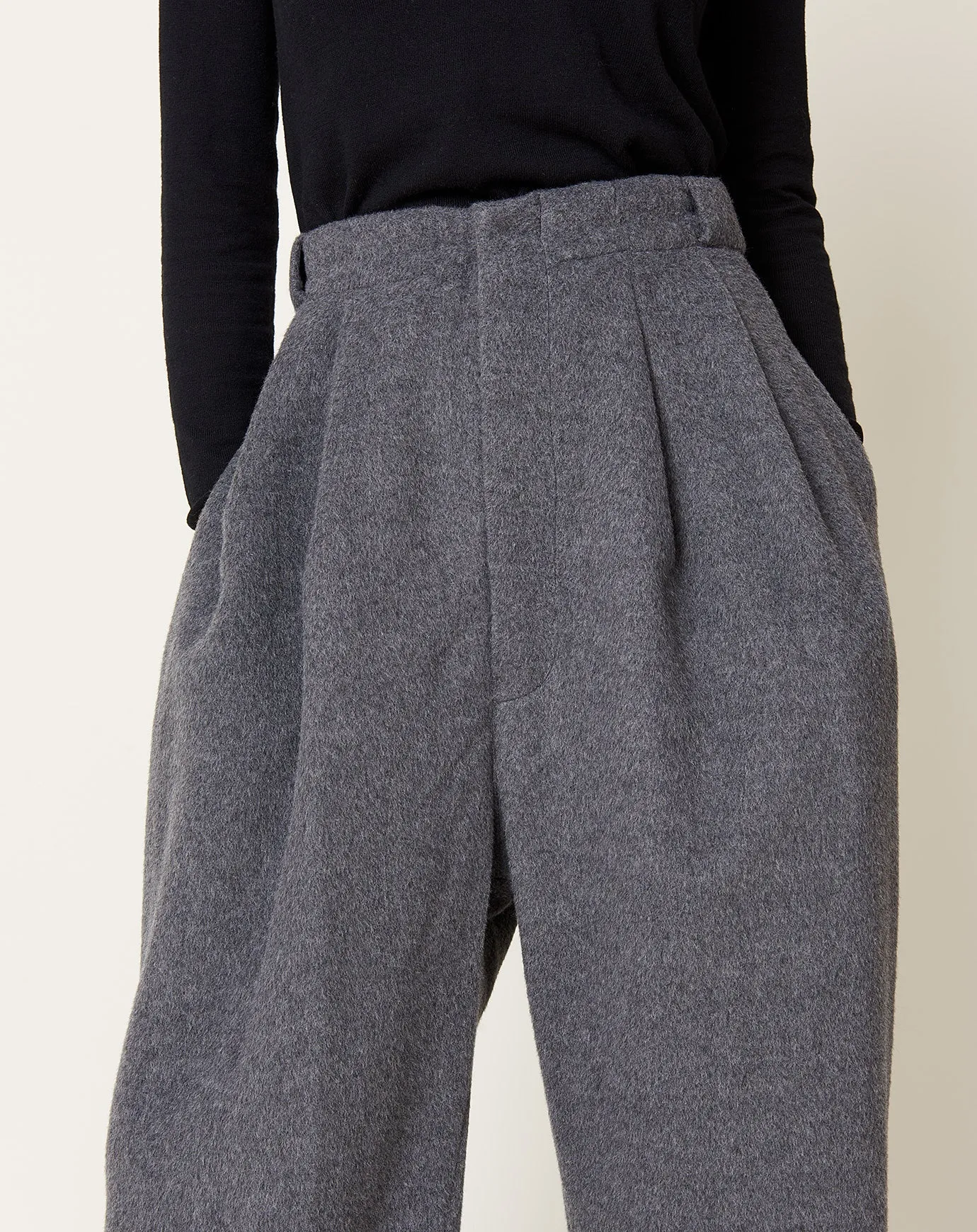 Brushed Trouser in Charcoal