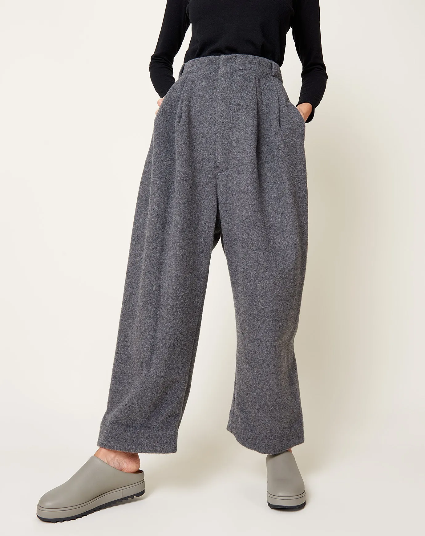 Brushed Trouser in Charcoal