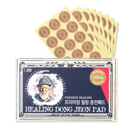 BS Company Premium Healing Dong Jeon Pad 120 pcs Circle Medicated Pain Relief Patches Small Size Body Health