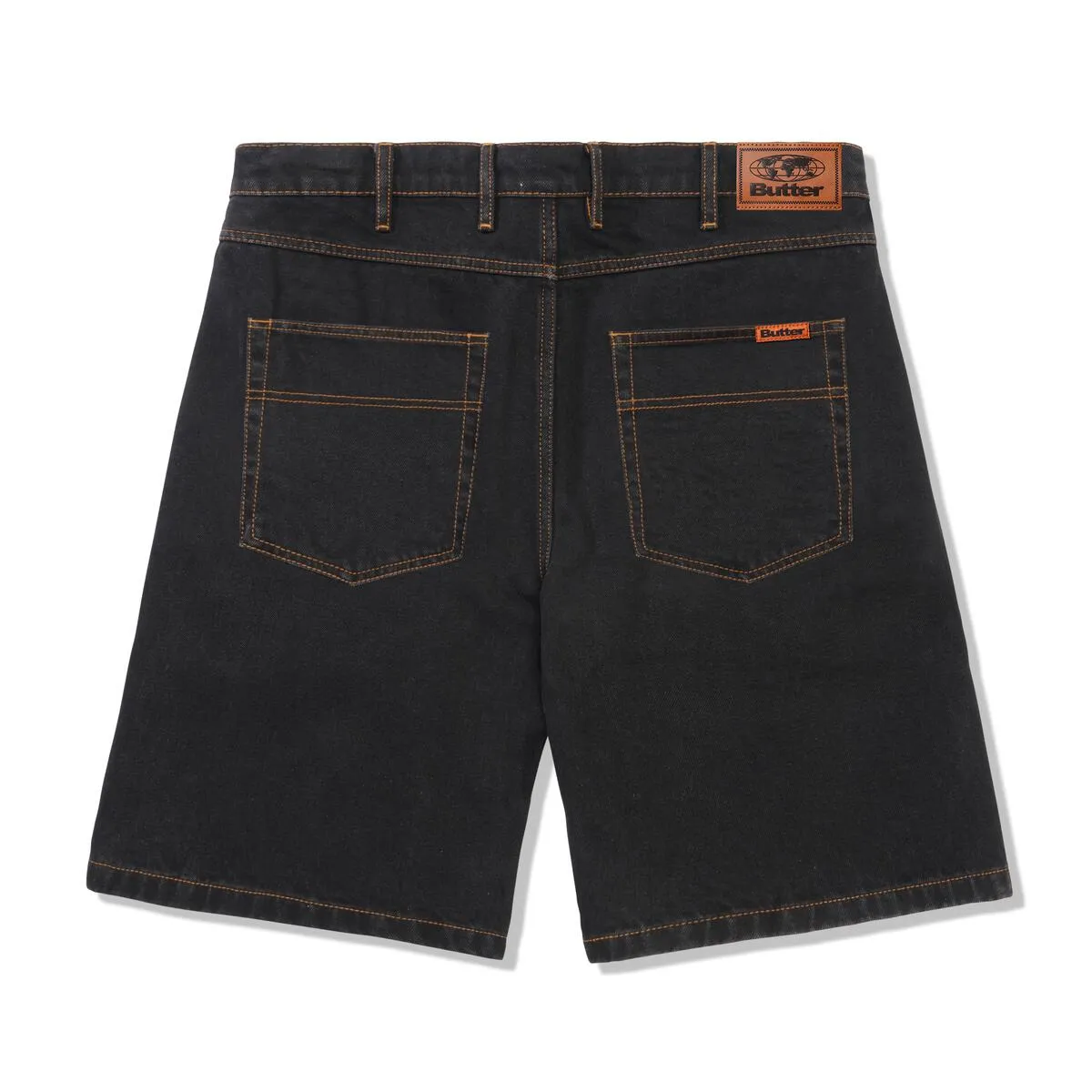 Butter Goods Baggy Denim Shorts Washed Black