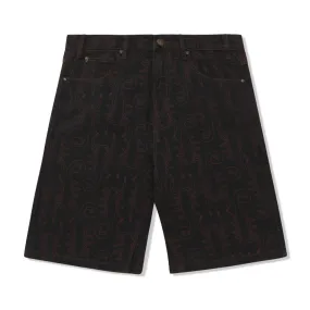 Butter Goods Scorpion Denim Shorts Washed Black