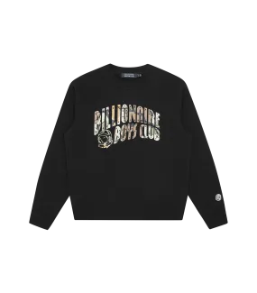 CAMO ARCH LOGO CREWNECK - BLACK