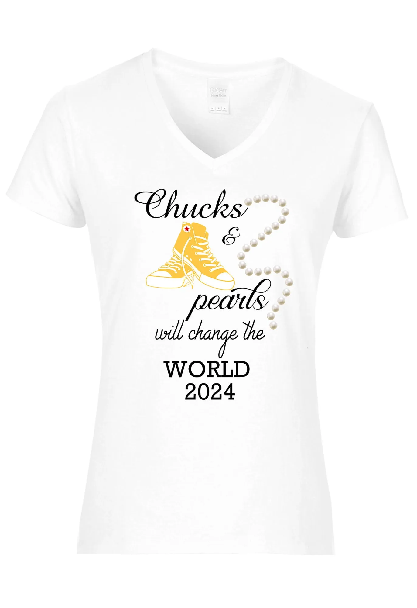 Chucks & Pearls Will Change The World 2024 T-Shirt