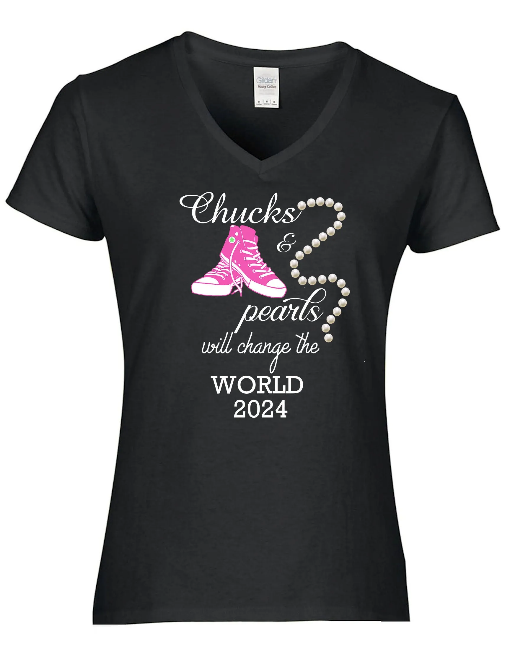 Chucks & Pearls Will Change The World 2024 T-Shirt