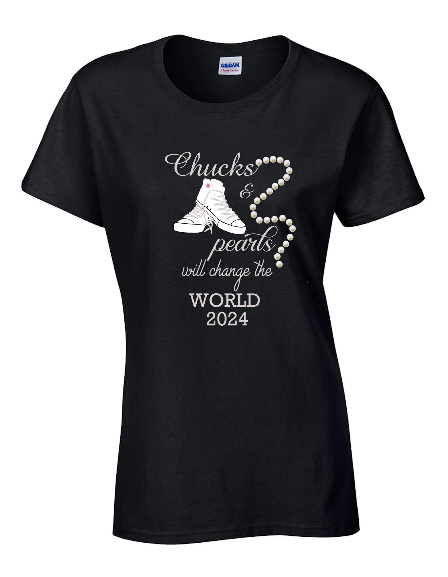 Chucks & Pearls Will Change The World 2024 T-Shirt