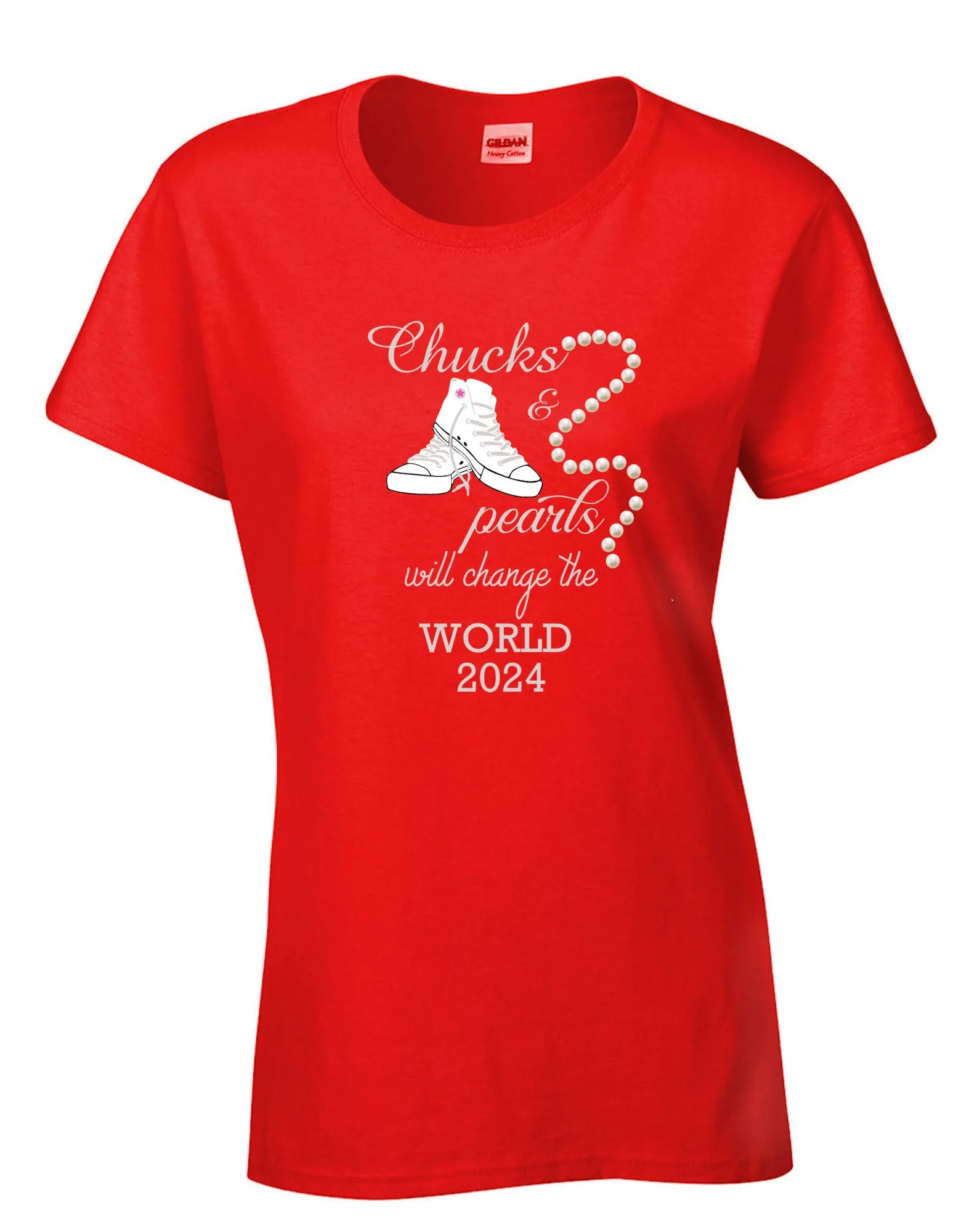 Chucks & Pearls Will Change The World 2024 T-Shirt