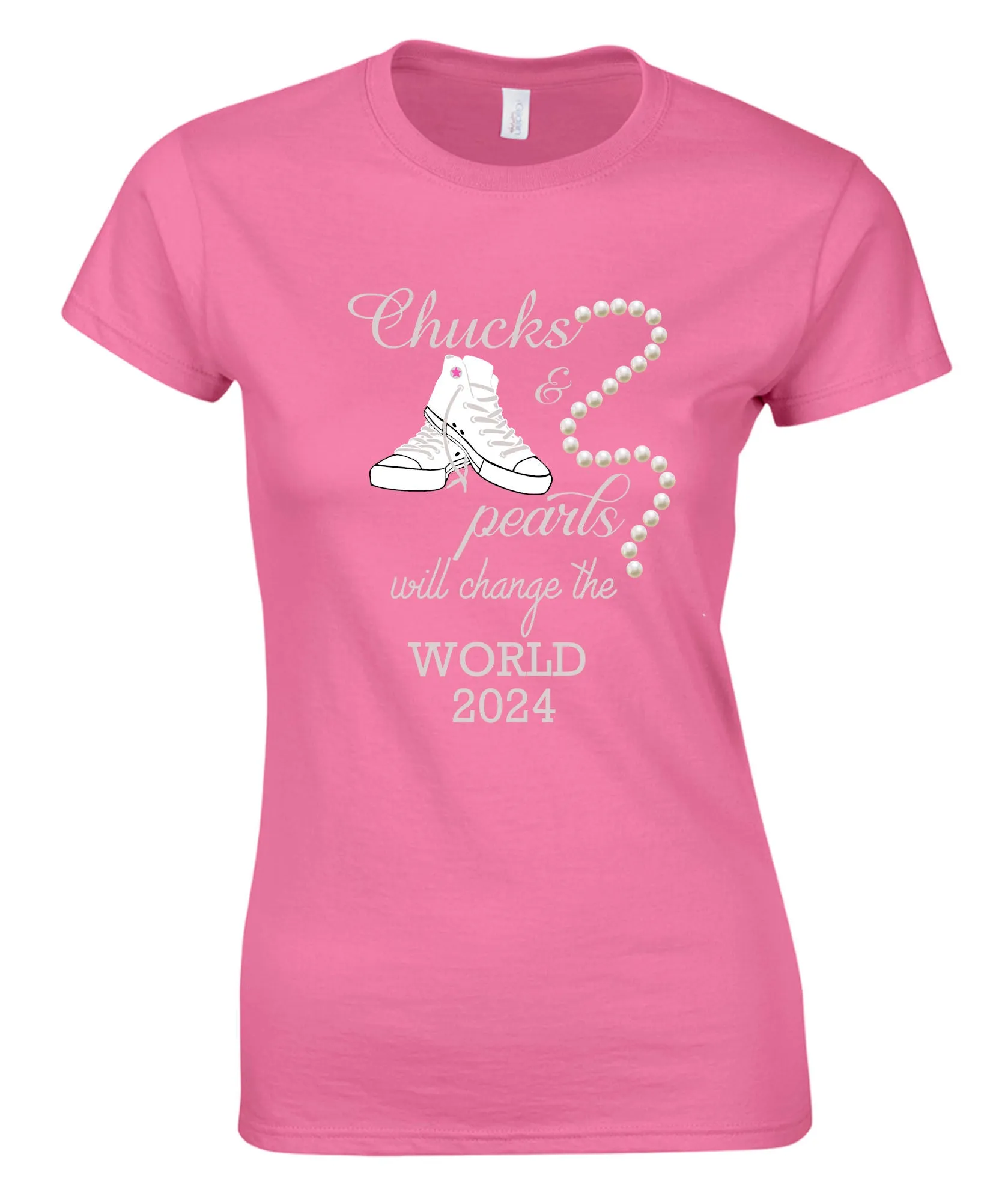 Chucks & Pearls Will Change The World 2024 T-Shirt