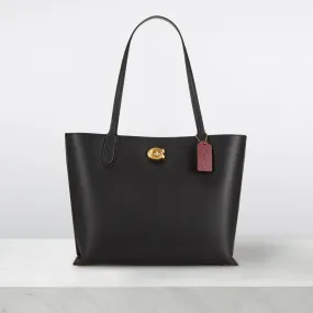 COACH Willow Leather Tote - Black