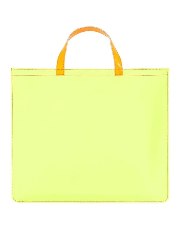 Comme Des Garcons Super Fluo Leather Tote Bag