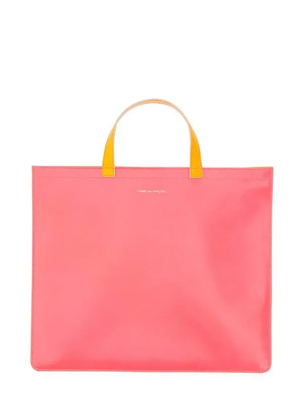 Comme Des Garcons Super Fluo Leather Tote Bag