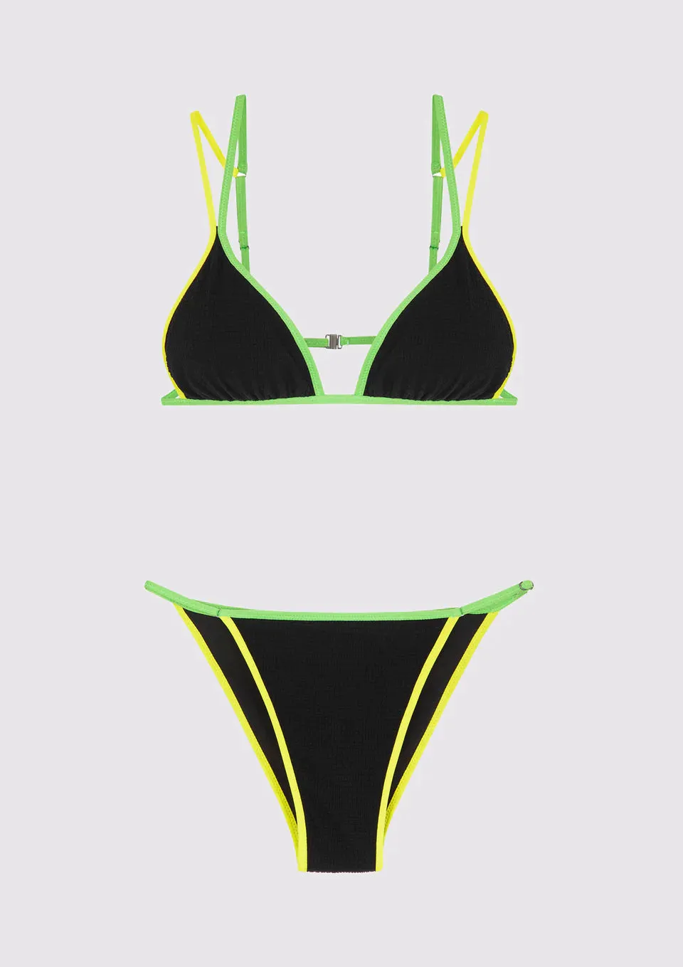 Costume bikini triangolo e slip regolabile