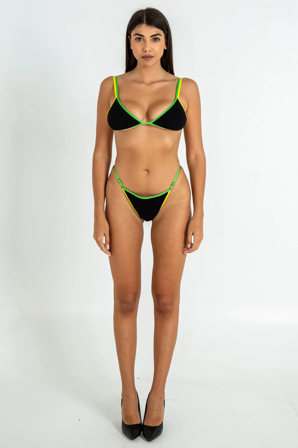 Costume bikini triangolo e slip regolabile