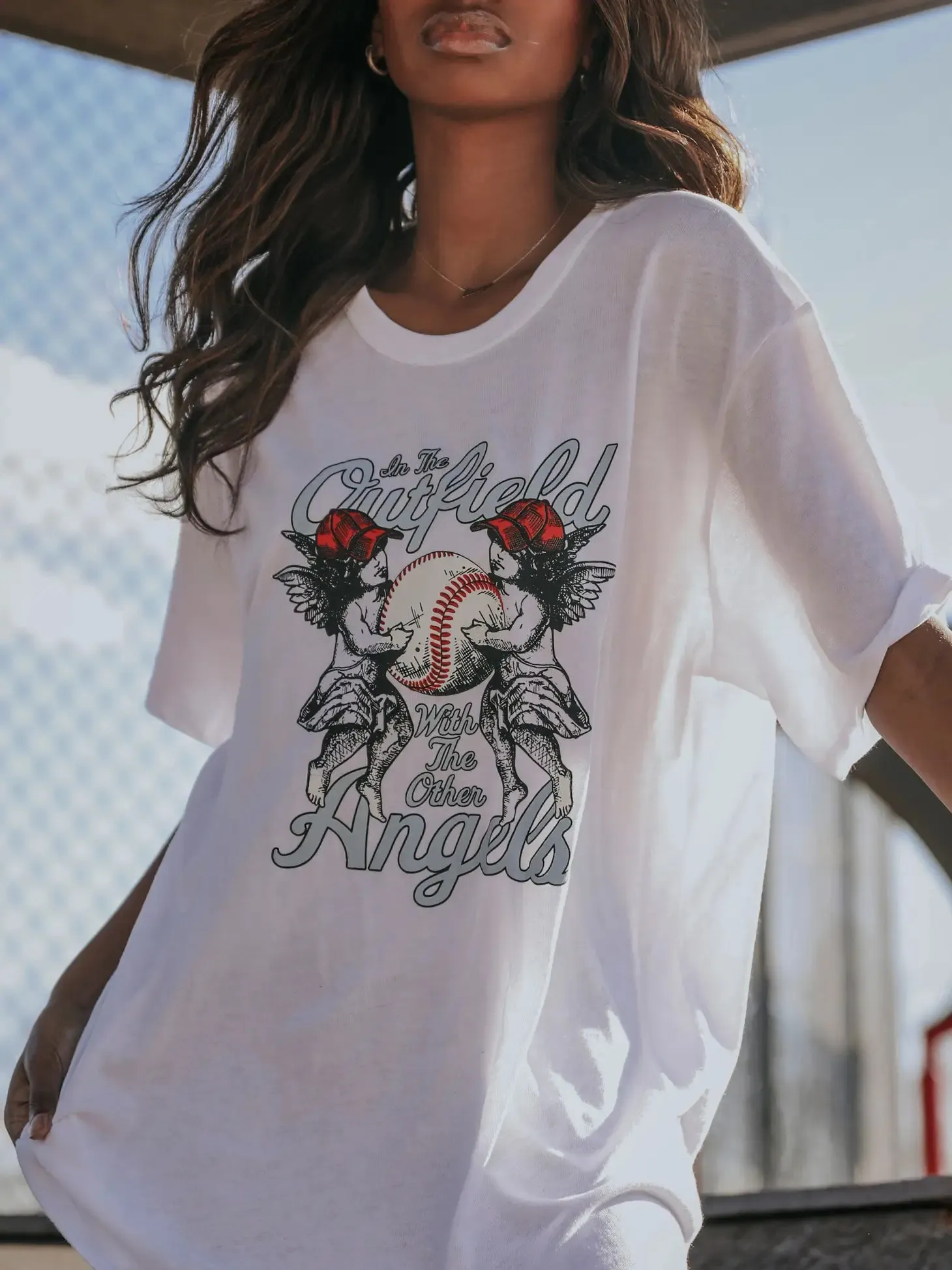 CS ANGELS IN THE OUTFIELD WOMEN'S UNISEX TEE