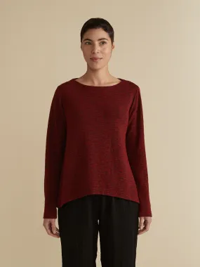 Cut Loose Crimped Fabric Wide Facing Pullover