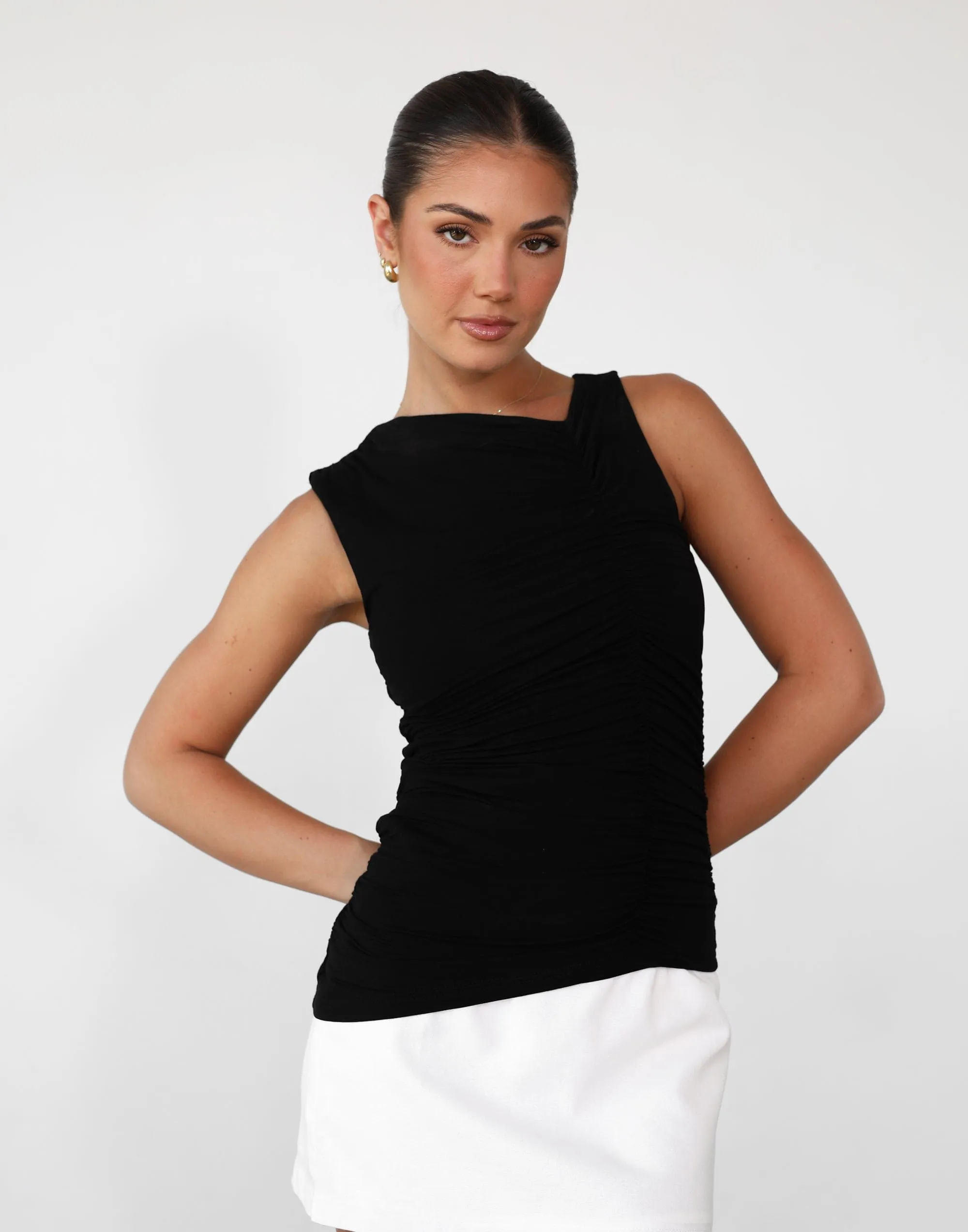 Delphine Tank Top (Black)