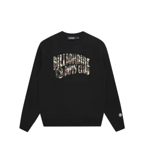 DUCK CAMO ARCH LOGO CREWNECK - BLACK