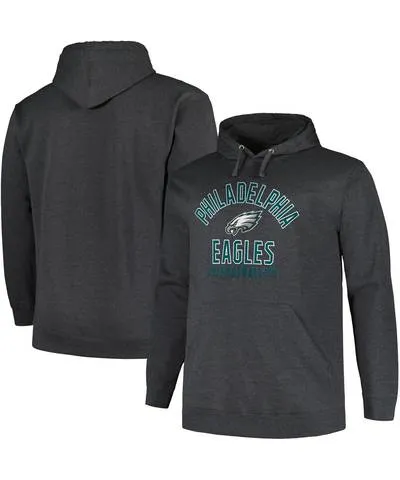 Fanatics Men's Fanatics Heather Charcoal Philadelphia Eagles Big and Tall Pullover Hoodie