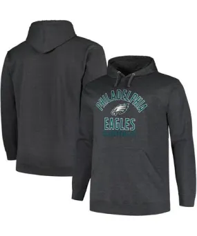 Fanatics Men's Fanatics Heather Charcoal Philadelphia Eagles Big and Tall Pullover Hoodie