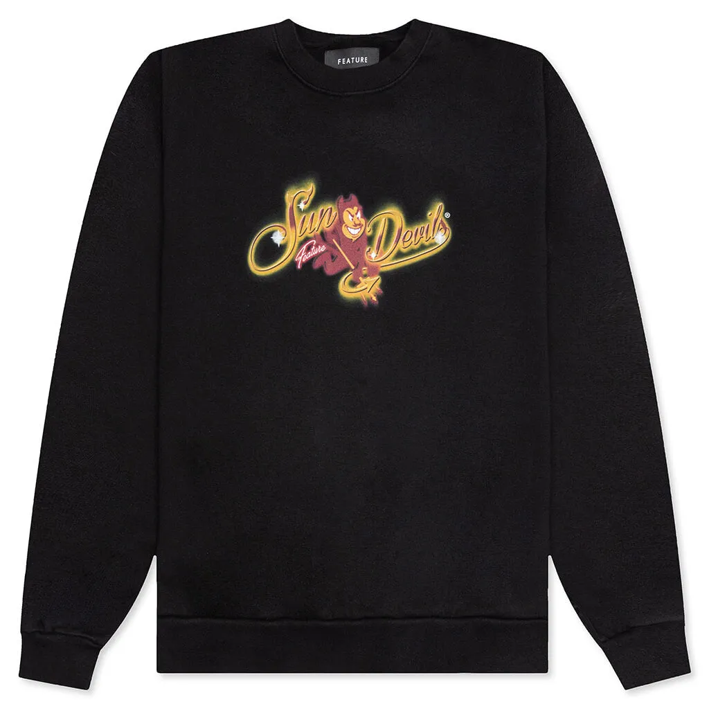 Feature x ASU Glowing Devils Crewneck - Black