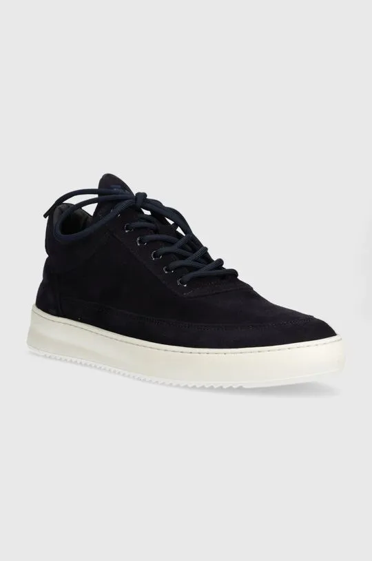 Filling Pieces suede sneakers Low Top Suede Organic navy blue color 10122791658