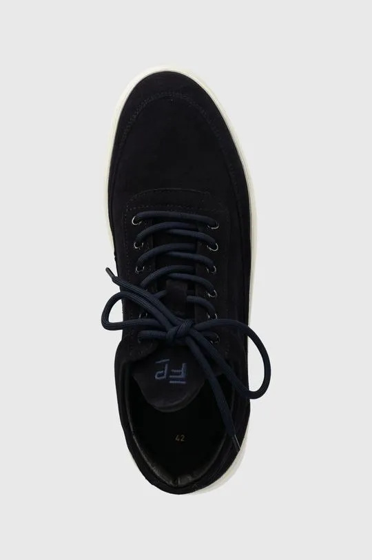 Filling Pieces suede sneakers Low Top Suede Organic navy blue color 10122791658