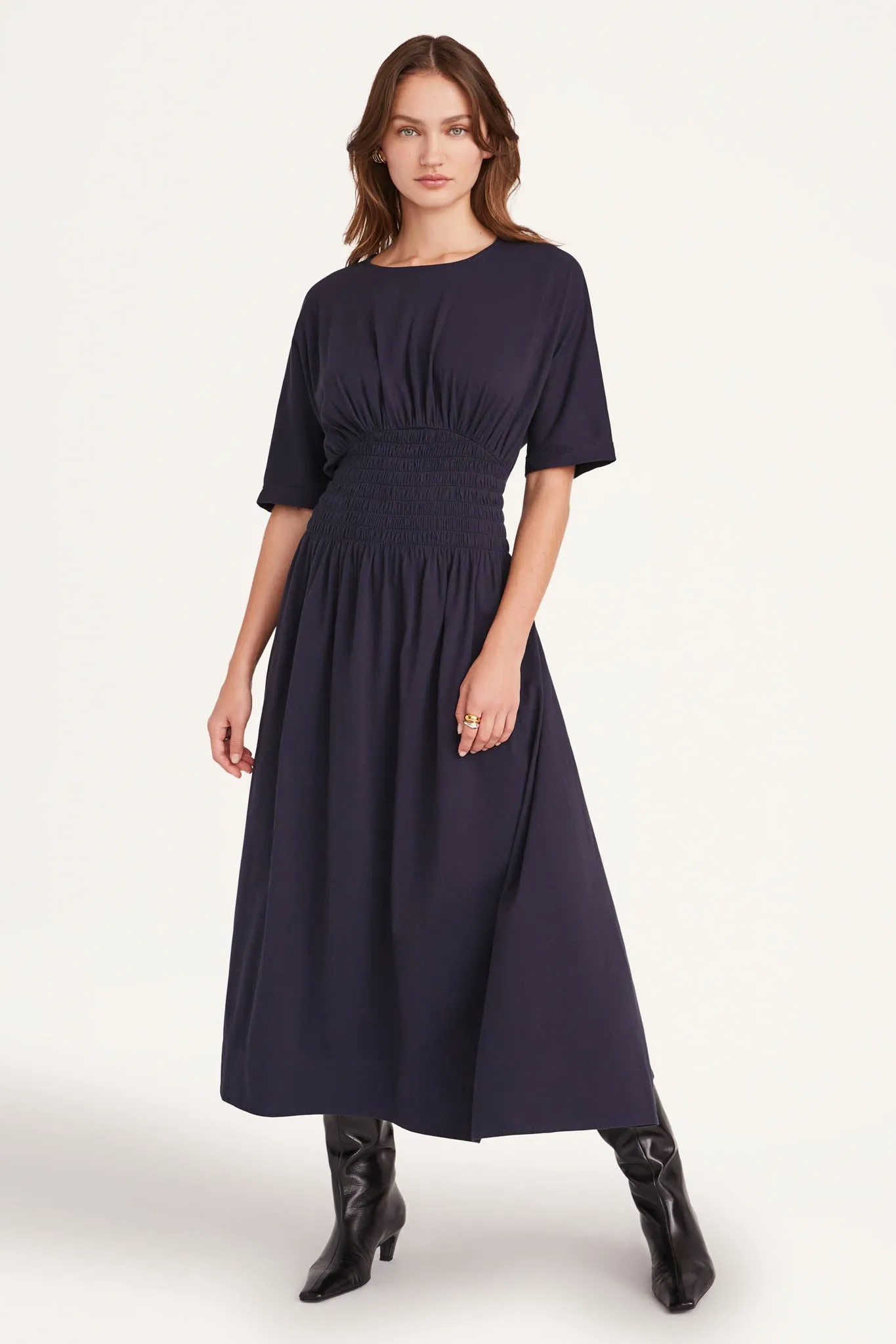 Gallen Dress in Navy