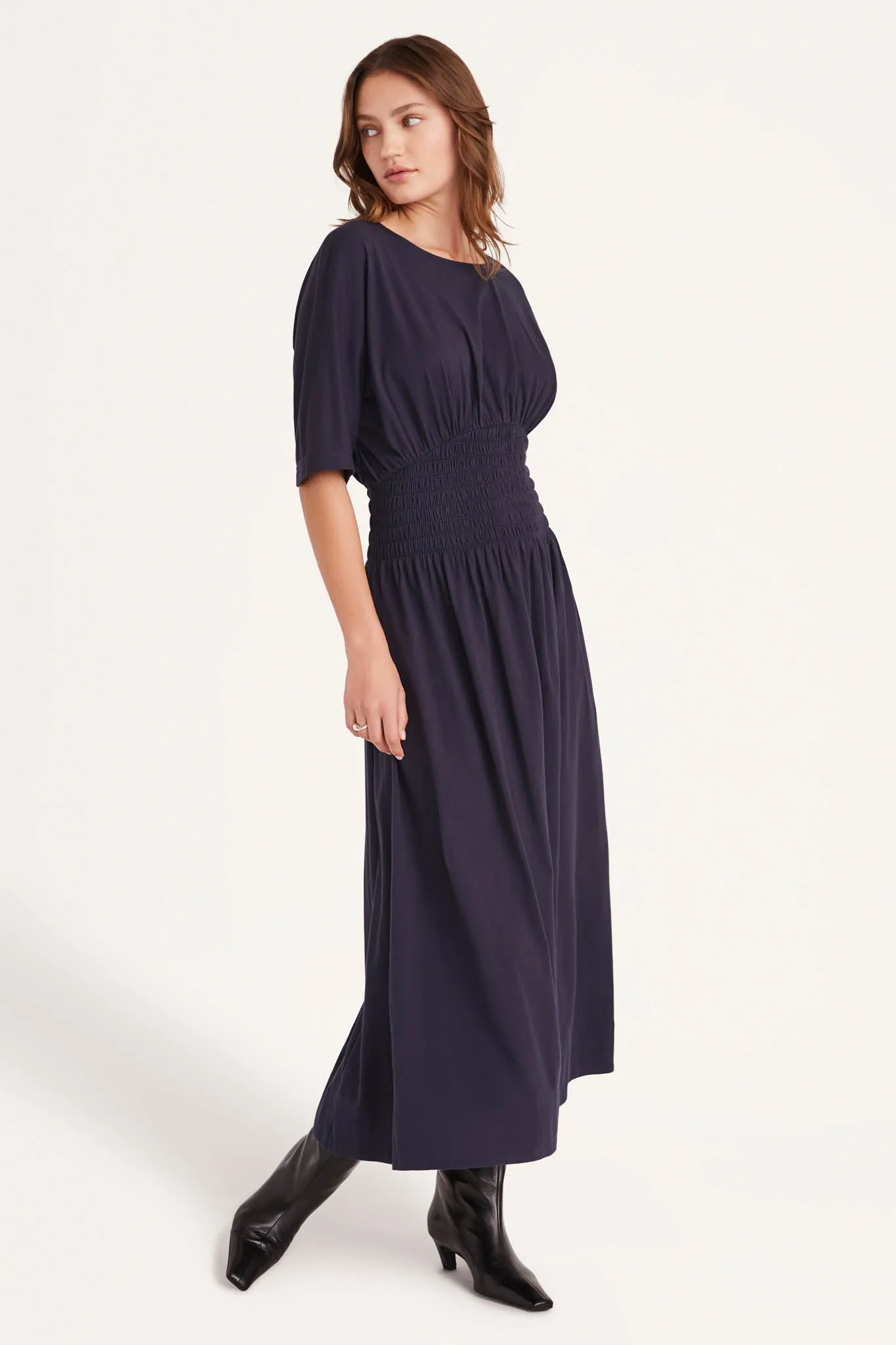 Gallen Dress in Navy