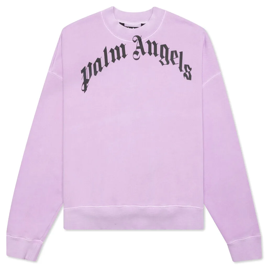 GD Curved Logo Crewneck - Lilac/Black