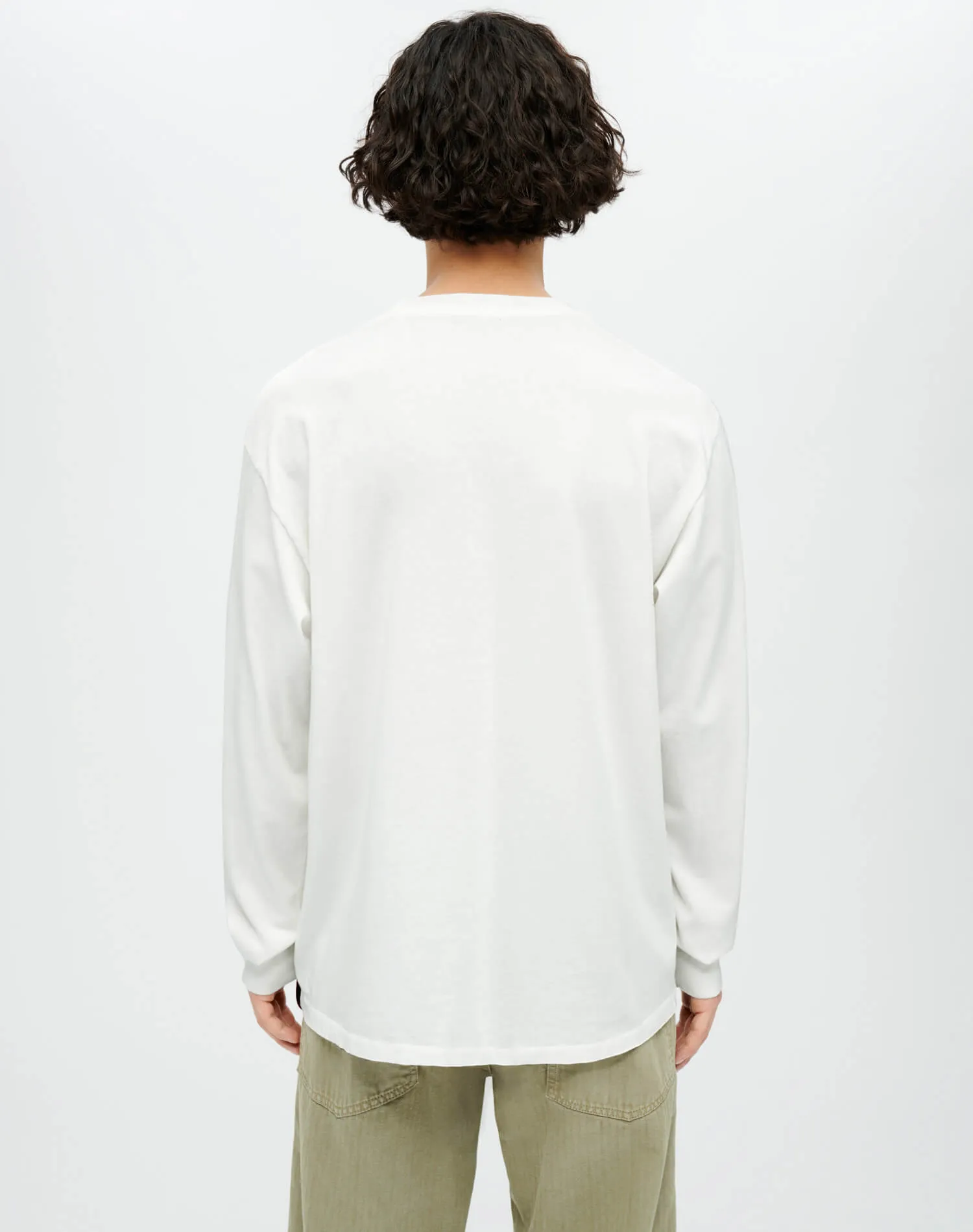 Hanes Loose Long Sleeve Tee - Old White