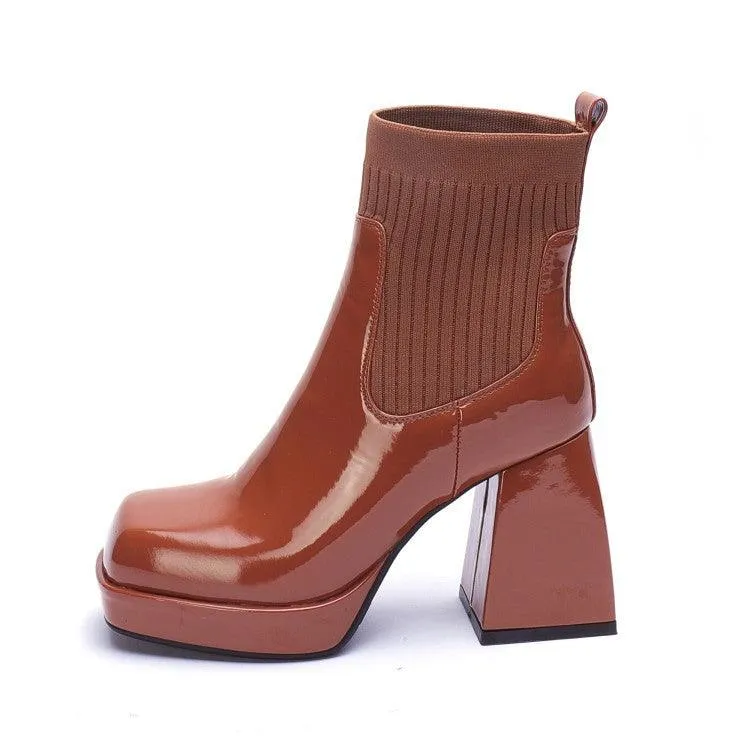 High-heeled Ankle Boots